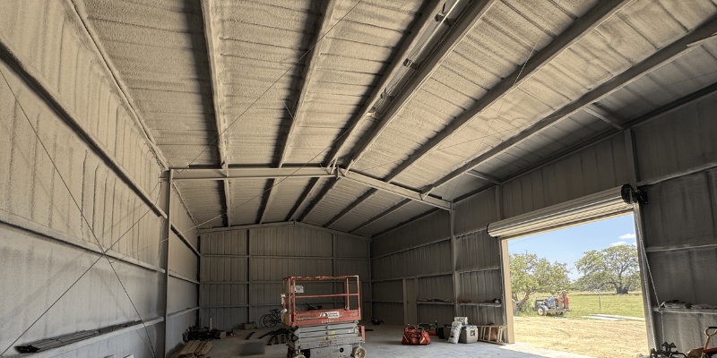 interior structure of 30 70 16 metal building