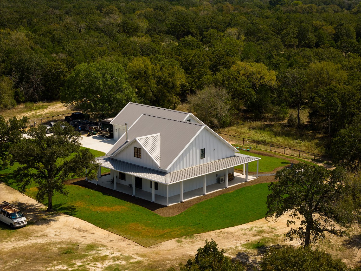 anderson-tx-barndominium-aerial-wooded-acreage