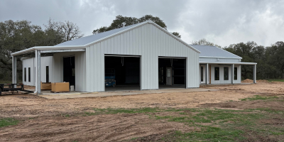 pre-engineered metal building on rural property showing added land value and functional space