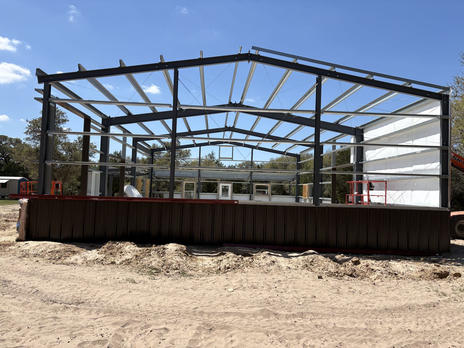 partially-sheeted-metal-building-sidewall-construction