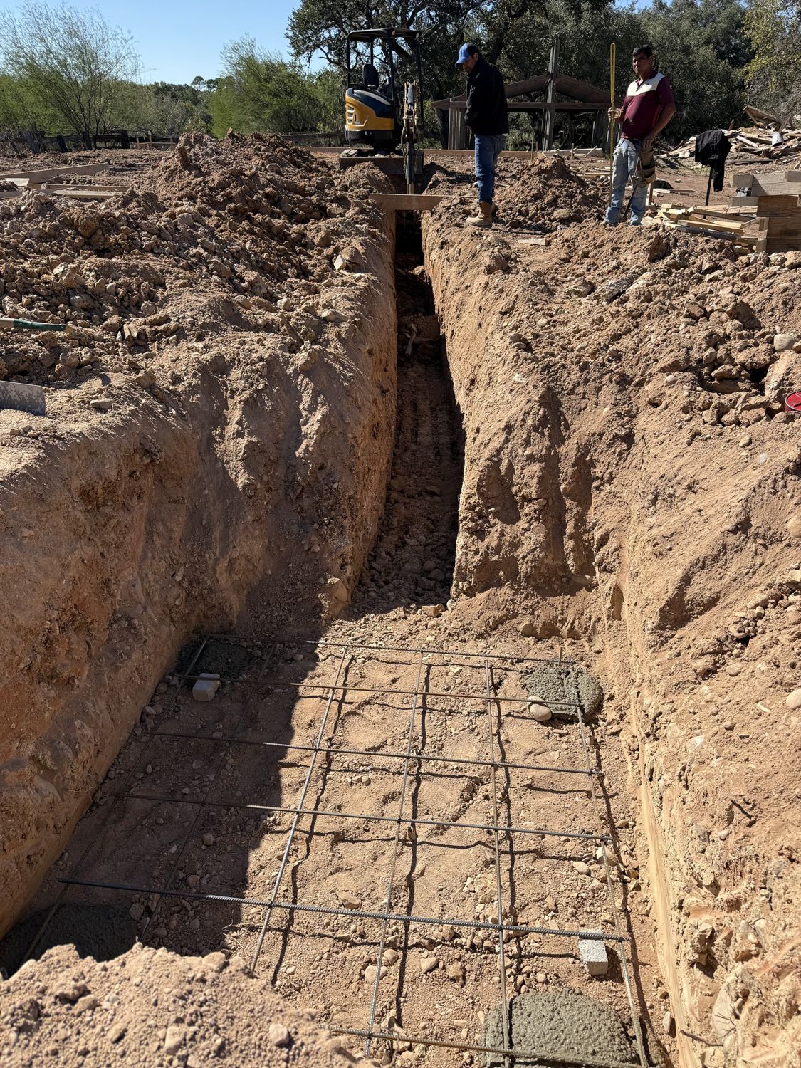 rigid-frame-building-foundation-trench