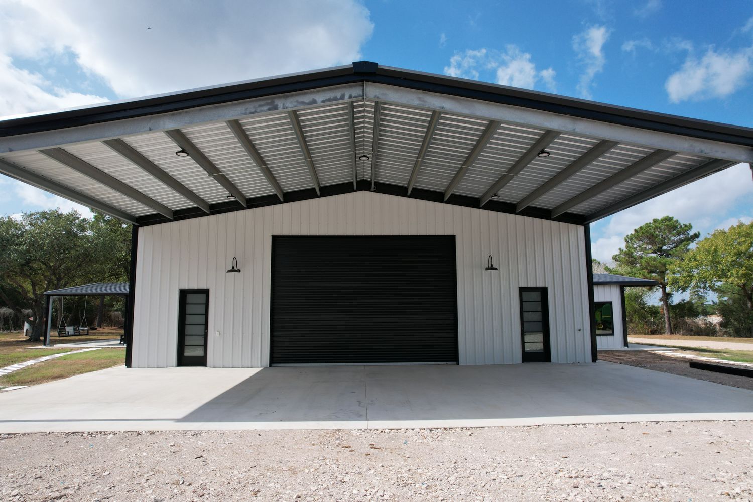 metal-building-rollup-door-canopy-columbus-tx