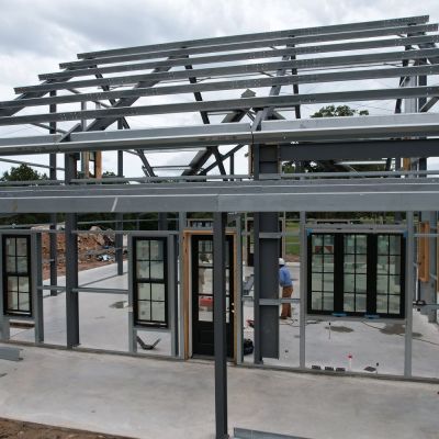 steel-frame-with-windows-installed-anderson-tx
